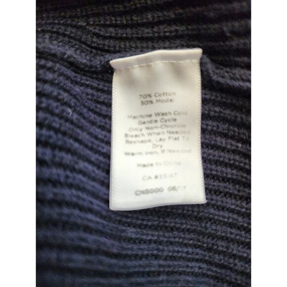 Talbots XL Petite Navy Cotton/Modial Bell Sleeve Sweater - Picture 6 of 6